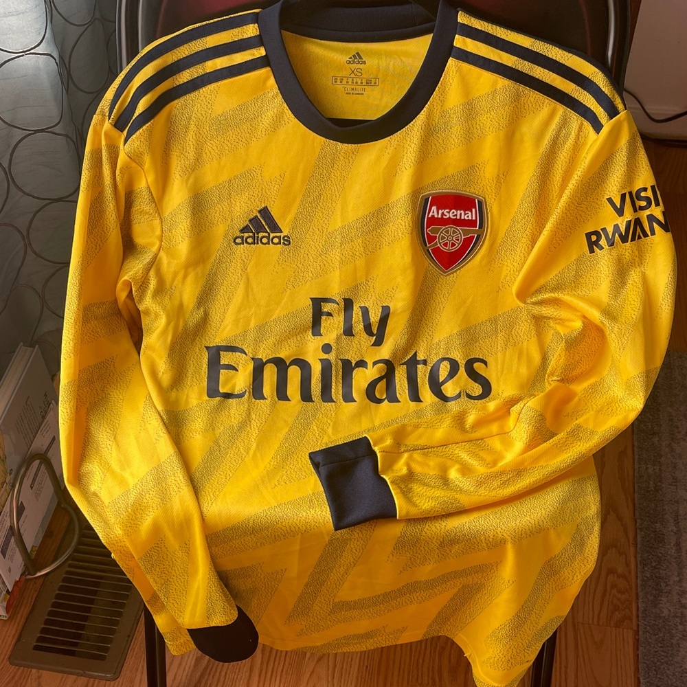 Adidas Arsenal Yellow and Navy Jersey